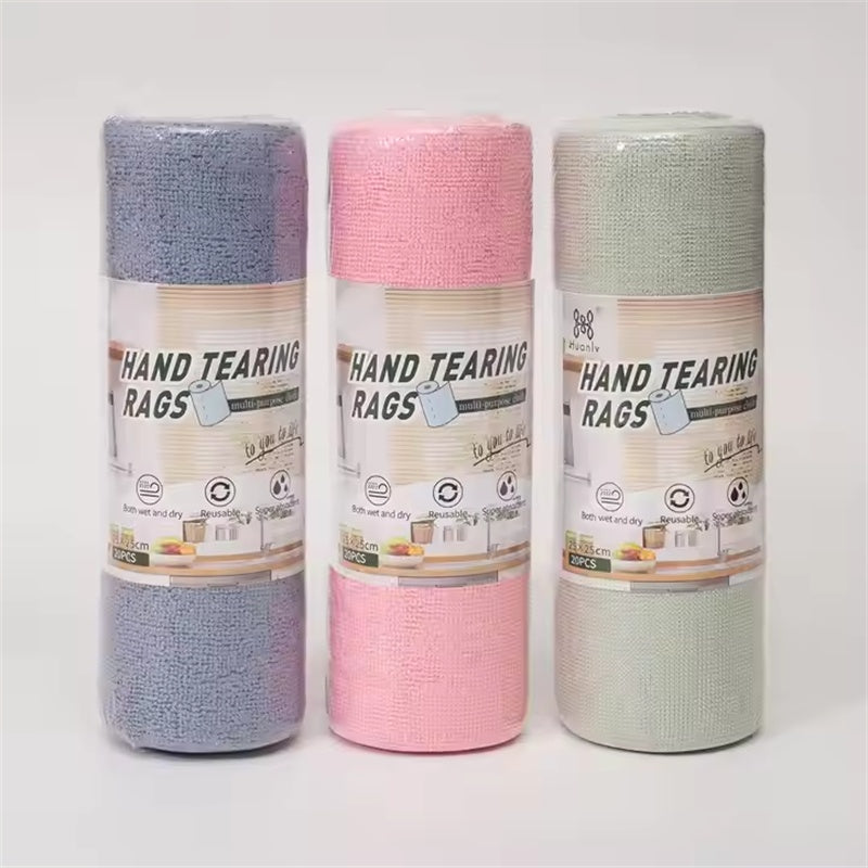 Reusable Microfiber Cleaning Cloth Roll (50 PCS)